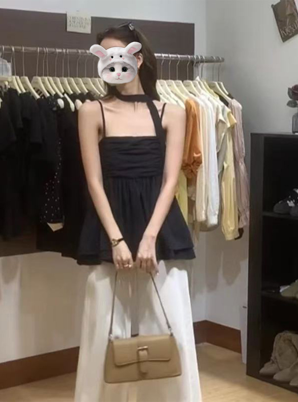 タイ付きギャザーキャミソール