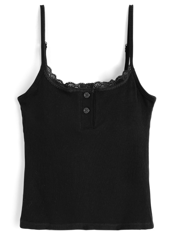 カップ付きレースキャミソール