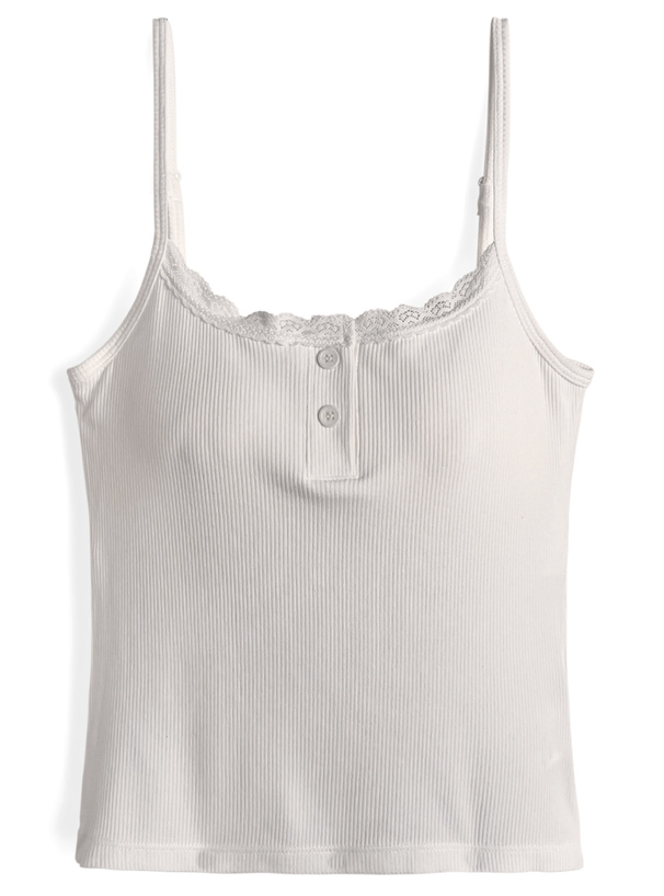 カップ付きレースキャミソール