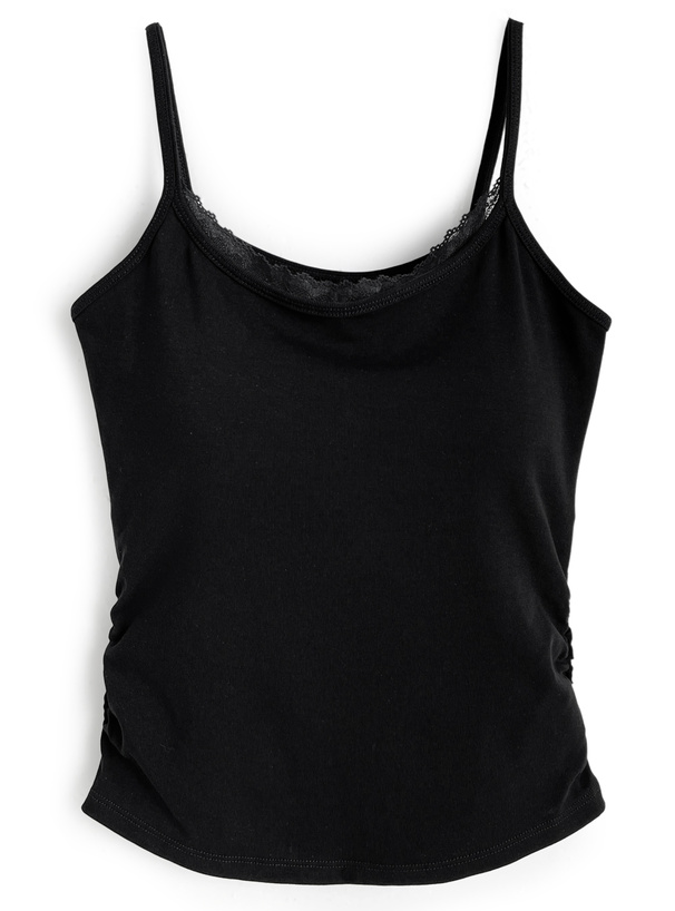 カップ付きレースキャミソール