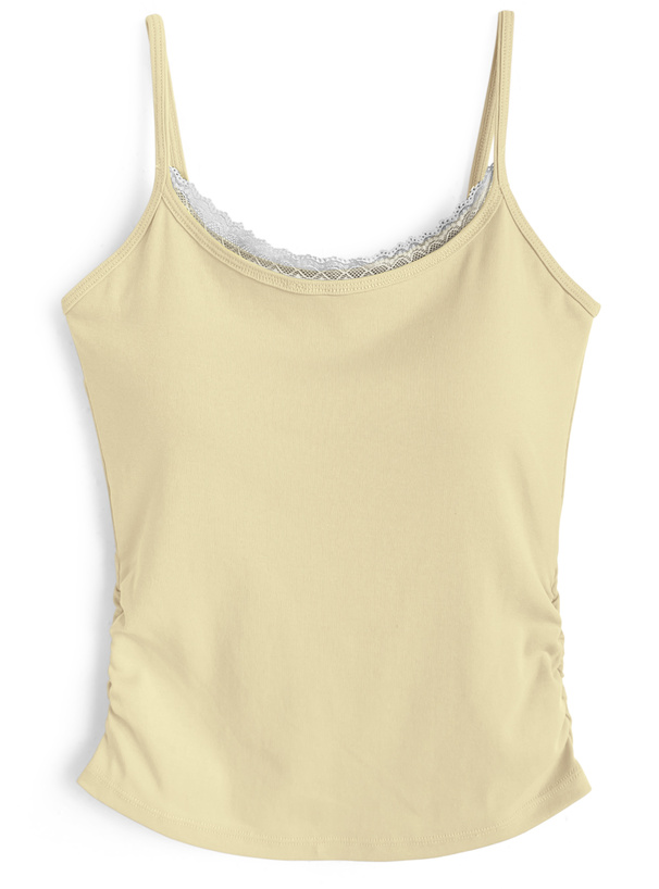 カップ付きレースキャミソール