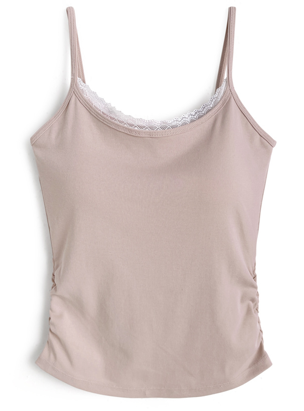 カップ付きレースキャミソール