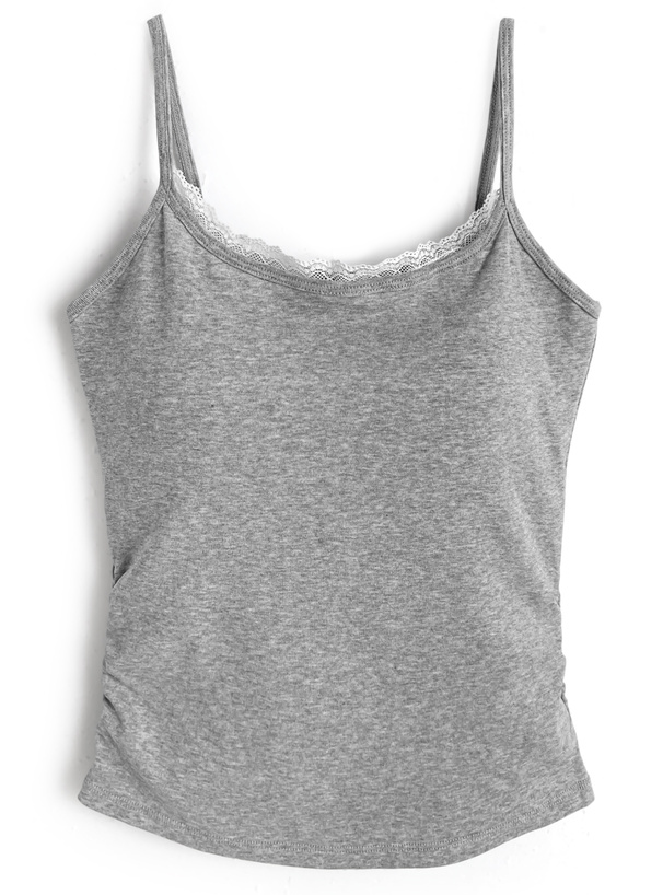 カップ付きレースキャミソール