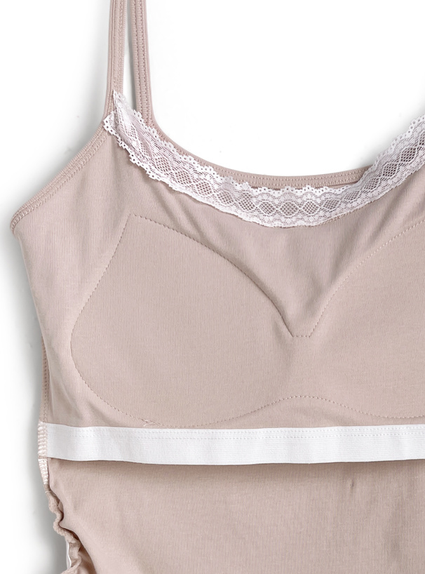 カップ付きレースキャミソール