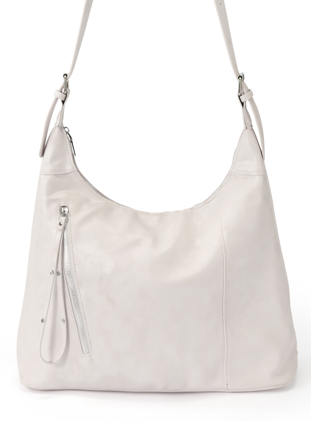 レザージップショルダーバッグ