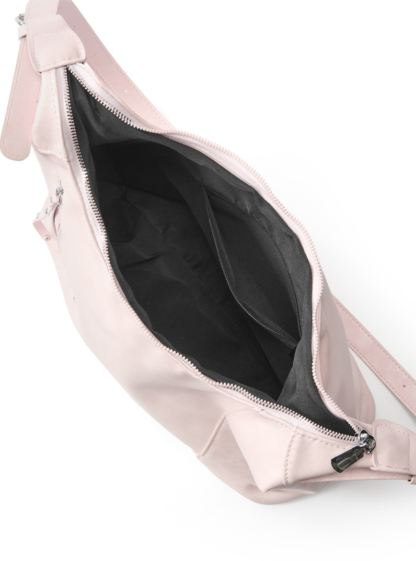 レザージップショルダーバッグ