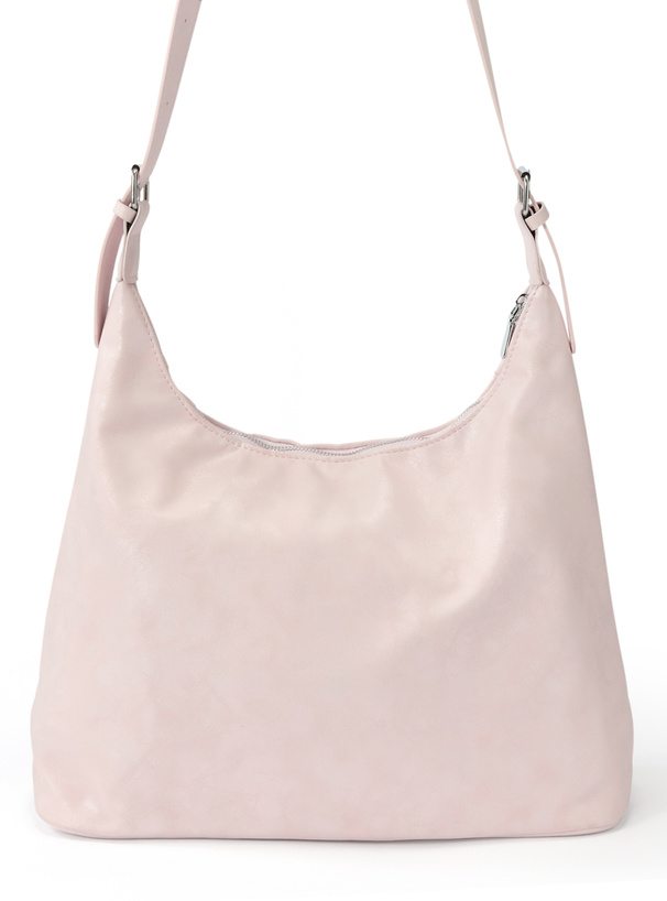 レザージップショルダーバッグ