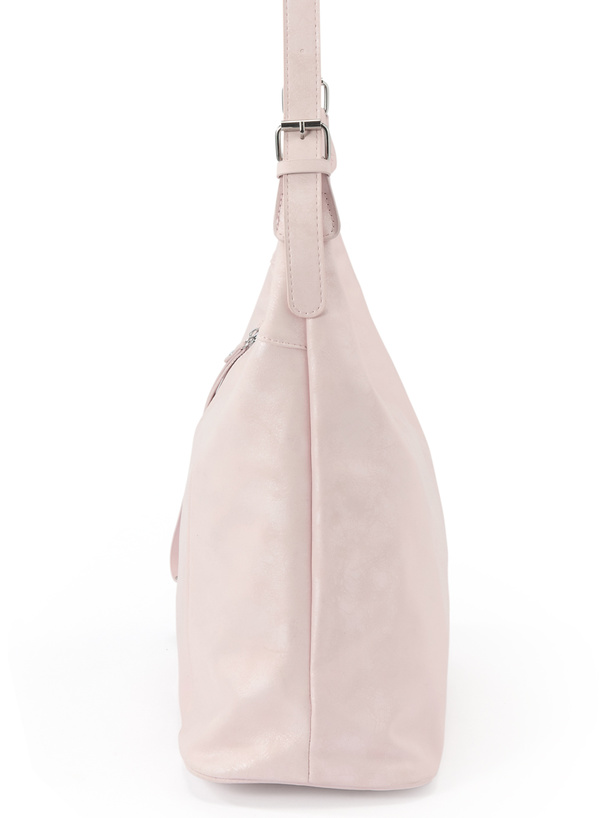 レザージップショルダーバッグ