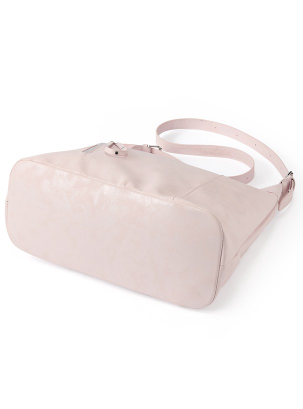 レザージップショルダーバッグ