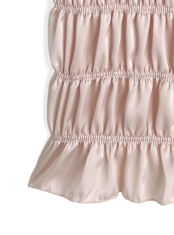 シャーリングフリルキャミソールトップス