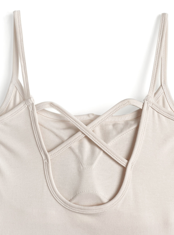 カップ付きバッククロスキャミソール