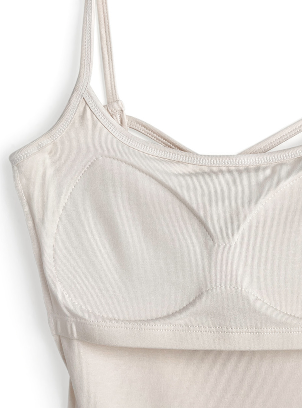 カップ付きバッククロスキャミソール