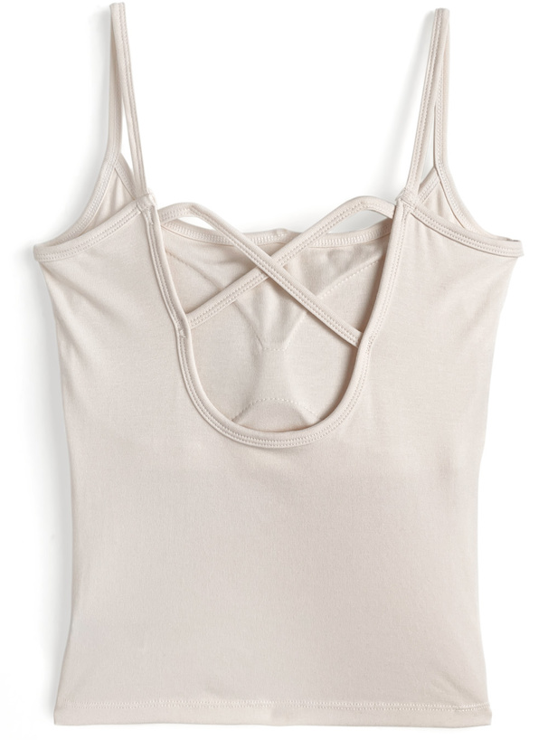 カップ付きバッククロスキャミソール