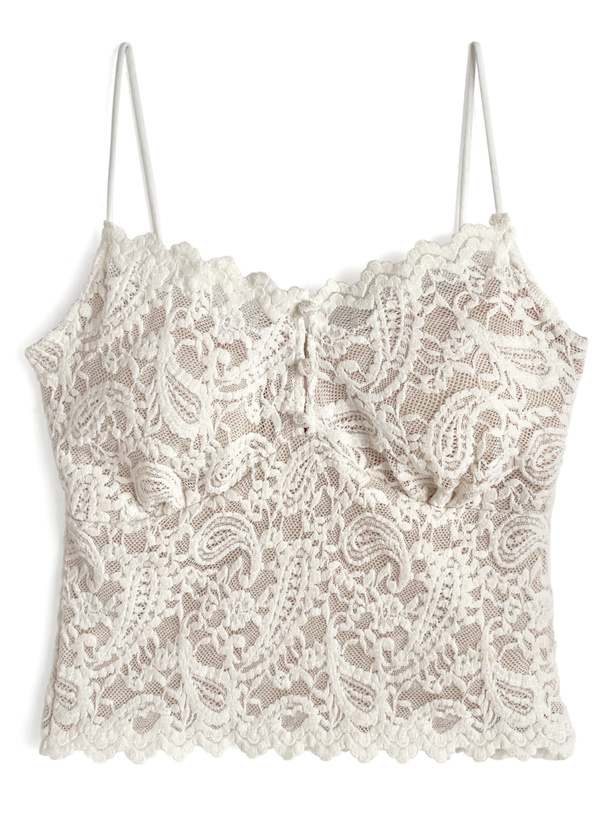 カップ付きレースキャミソール