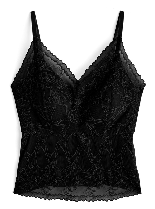 カップ付きレースキャミソール
