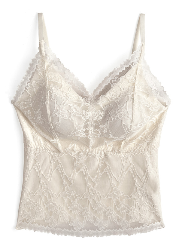 カップ付きレースキャミソール