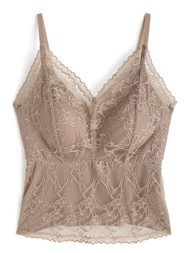 カップ付きレースキャミソール
