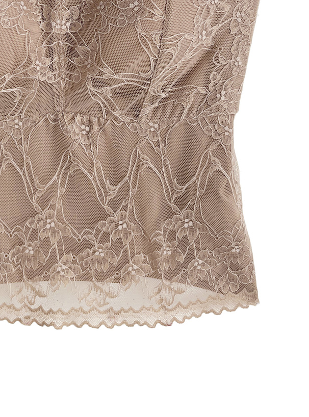カップ付きレースキャミソール