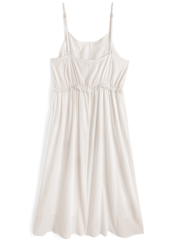 ウエストフリルキャミソールロングワンピース