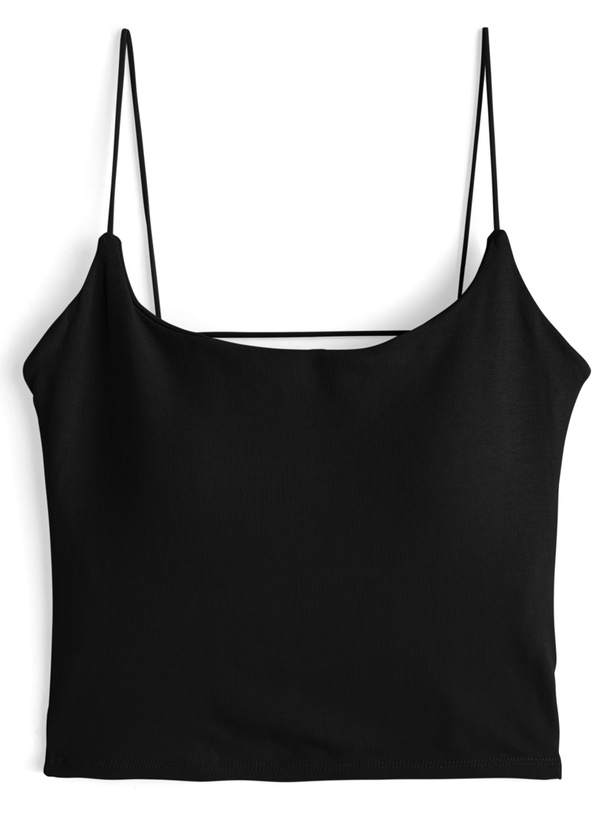 カップ付きバックオープンキャミソール