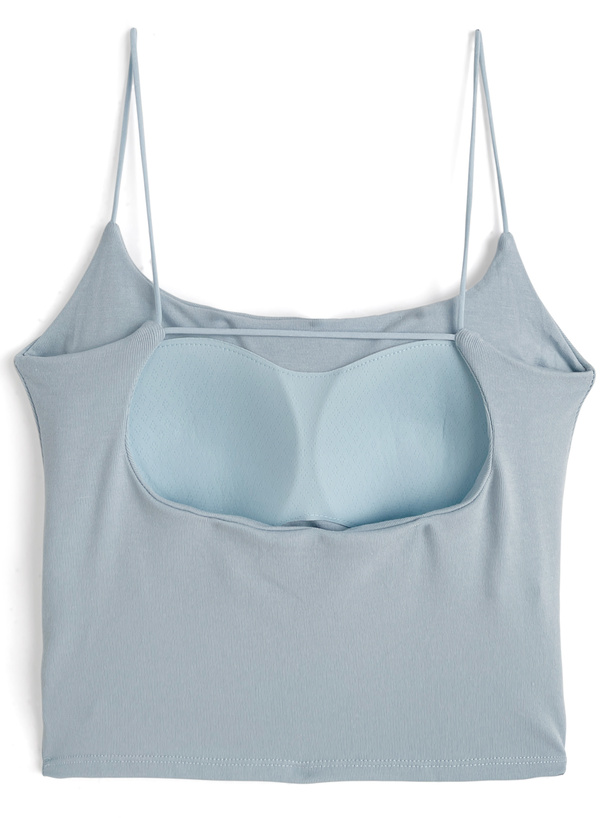 カップ付きバックオープンキャミソール