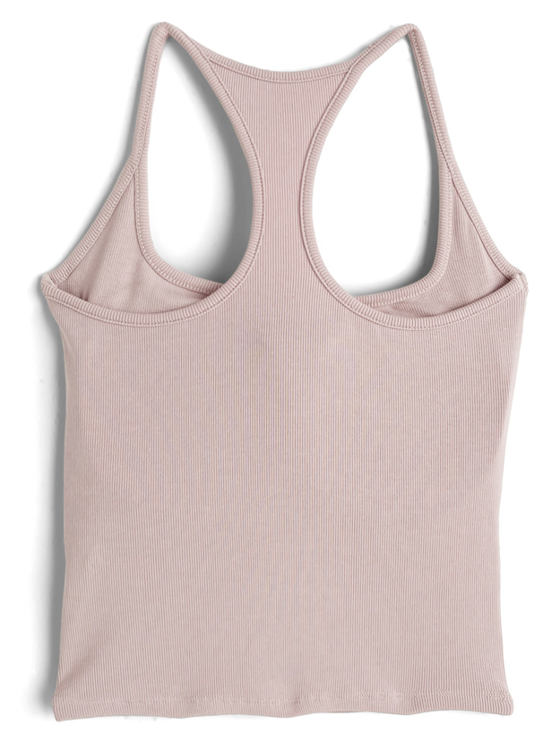 カップ付きリブタンクトップ