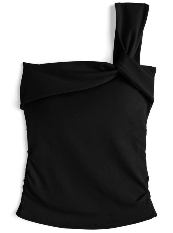 カップ付きツイストワンショルダーキャミソール