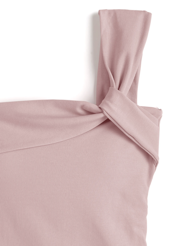 カップ付きツイストワンショルダーキャミソール