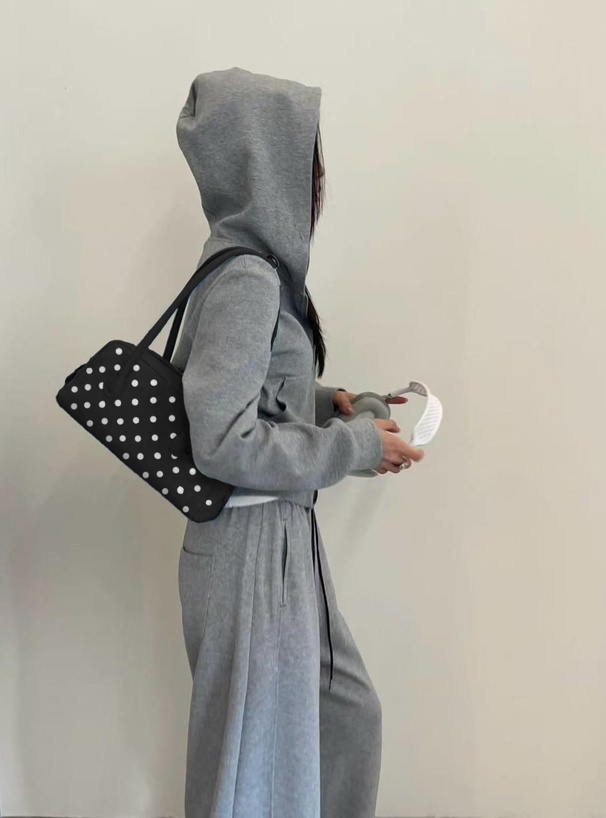 ドット柄ボストンバッグ