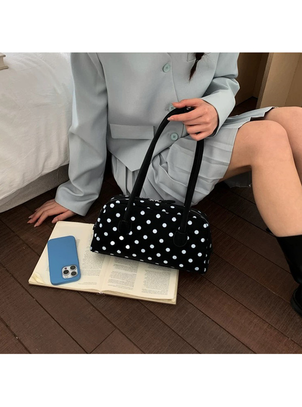 ドット柄ボストンバッグ