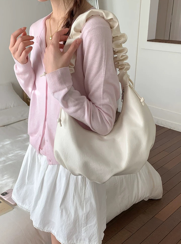 ギャザーハンドルレザーバッグ