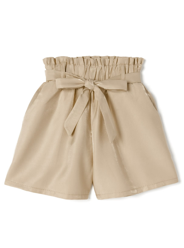 リボンベルト付きショートパンツ