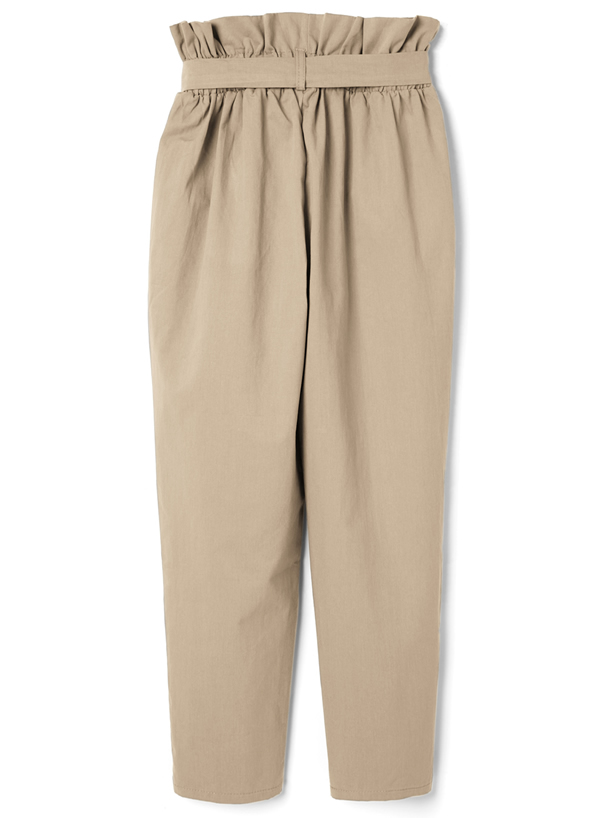 リボンベルト付きタックパンツ