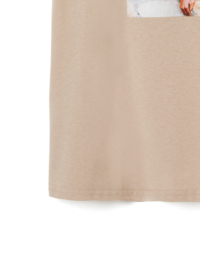 ロールアップフォトプリントTシャツ