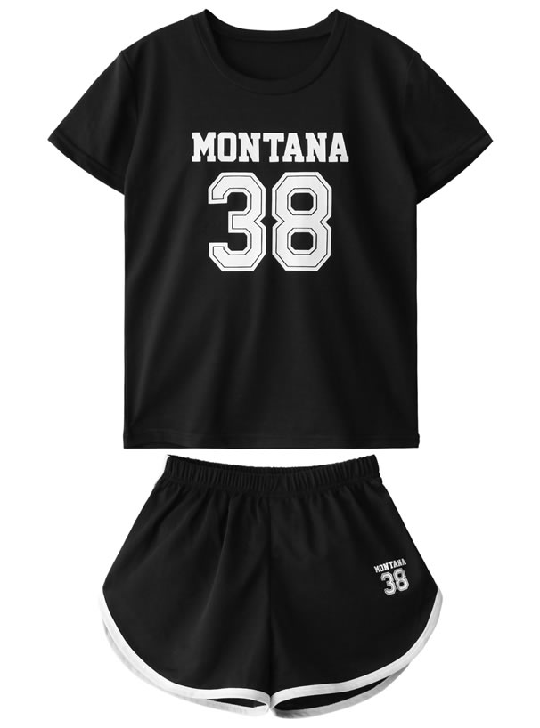 Tシャツ×ショートパンツセットアップ