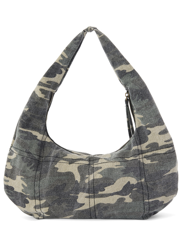 カモフラージュ柄ピグメントハンドバッグ