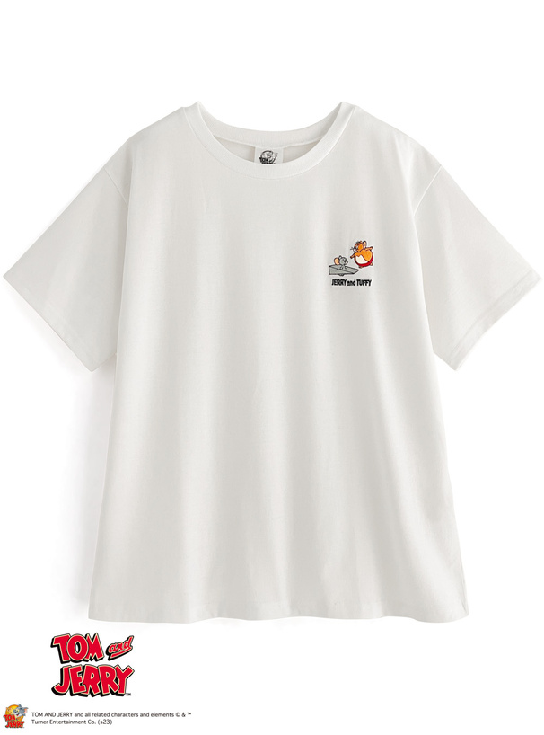 トムとジェリー ジェリー＆タフィー刺繍Tシャツ[bo014] レディースファッション通販のグレイル(GRL)【公式】