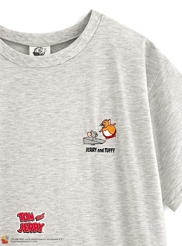トムとジェリー ジェリー＆タフィー刺繍Tシャツ[bo014] | レディース