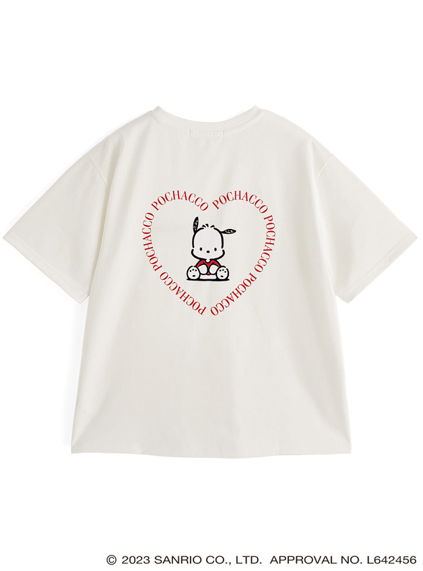 サンリオキャラクターコラボ ポチャッコ ハートロゴTシャツ[bo025