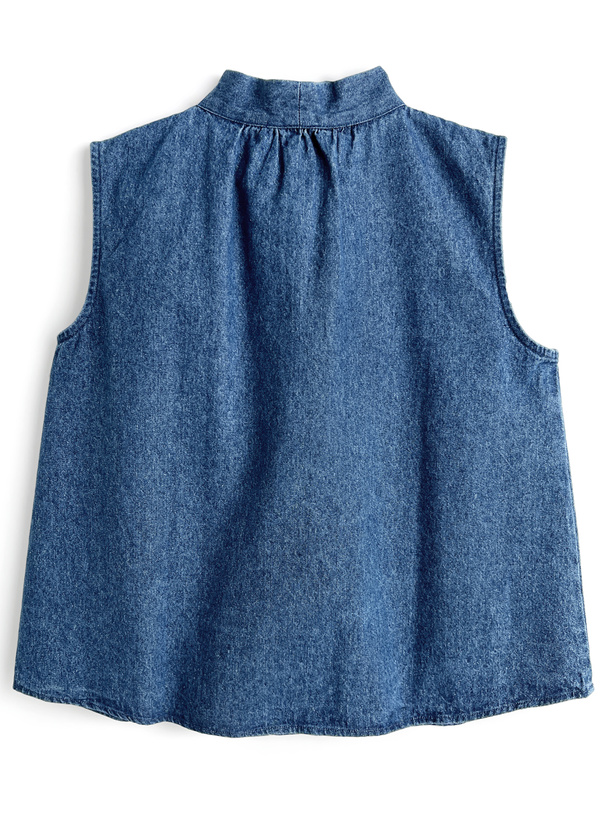 デニムボウタイノースリーブブラウス[cb1274] | レディース