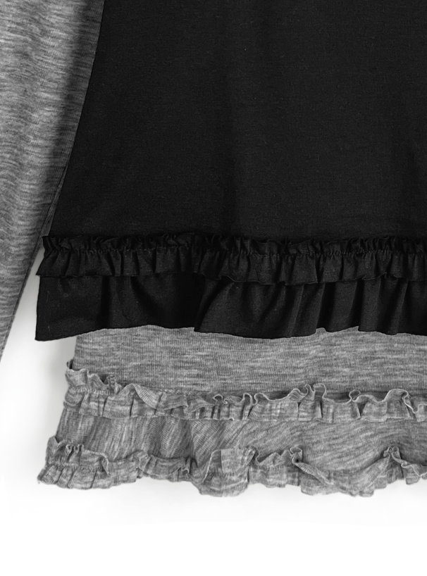 キャミソールxトップスフリルアンサンブル