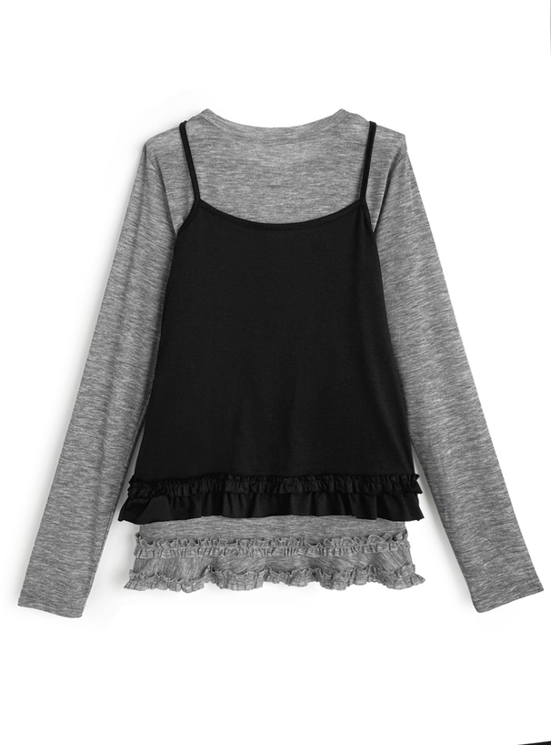 キャミソールxトップスフリルアンサンブル