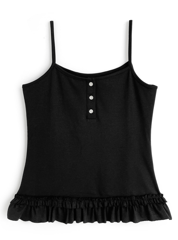 キャミソールxトップスフリルアンサンブル