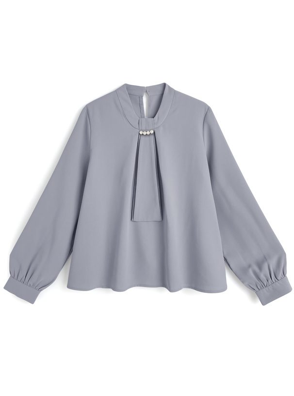 パールボウタイブラウス