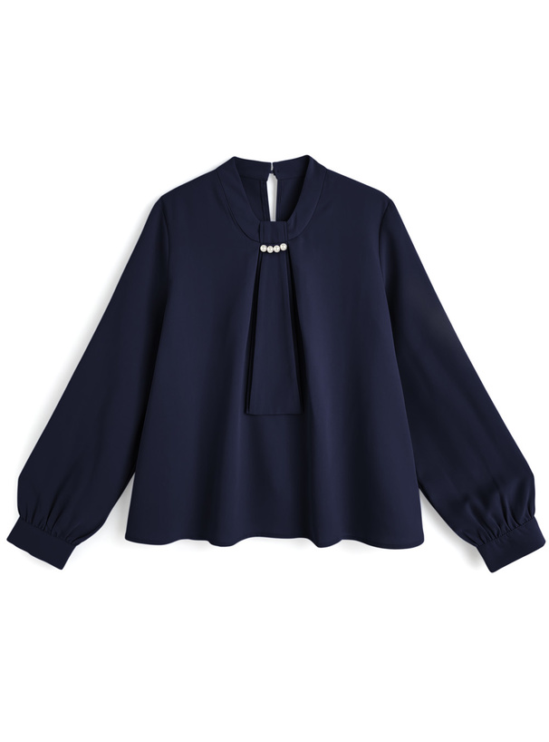 パールボウタイブラウス