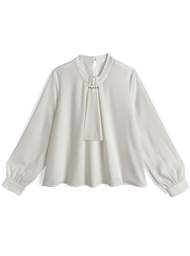 パールボウタイブラウス