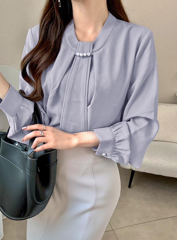 パールボウタイブラウス