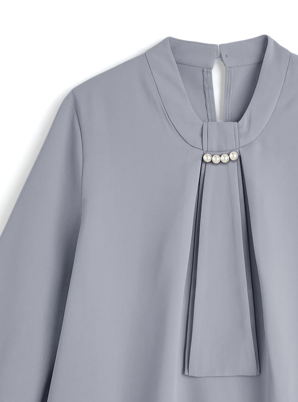 パールボウタイブラウス