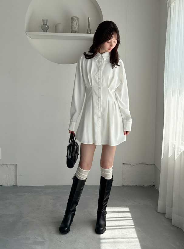 ウエストタックシャツミニワンピース