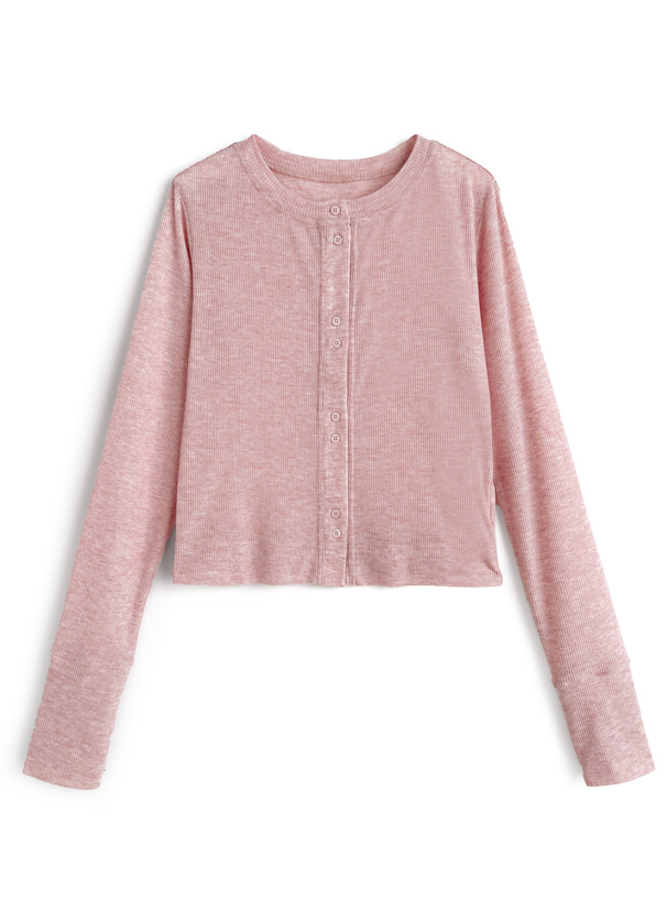 シアーリブカーディガン